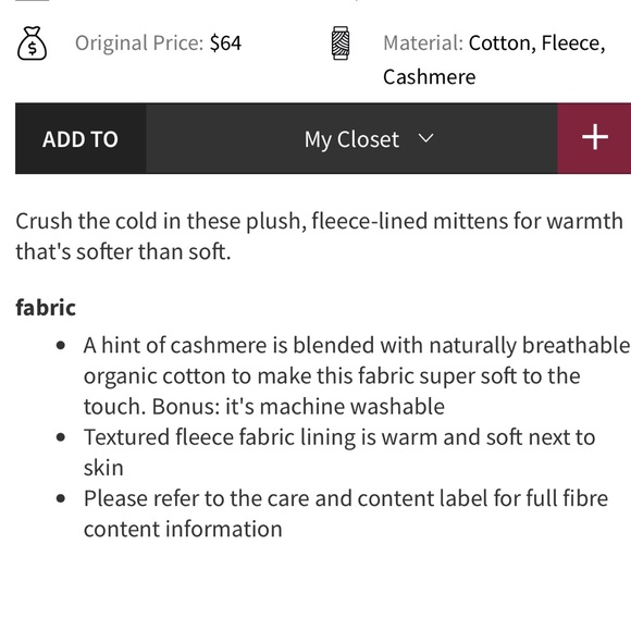 Lululemon Textured Fleece-Lined Knit Mittens - Picture 9 of 11